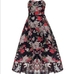 MARCHESA NOTTE
Floral fil-coupé strapless gown